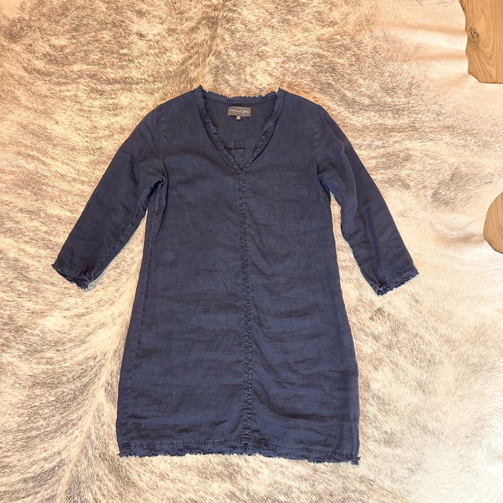 Michael Stars Midnight Blue Linen Dress